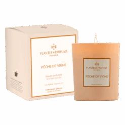 Bougie Végétale Pêche De Vigne 180g Avec étui